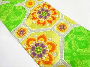 アンティーク　花蜀江文織り出し袋帯（着用可）